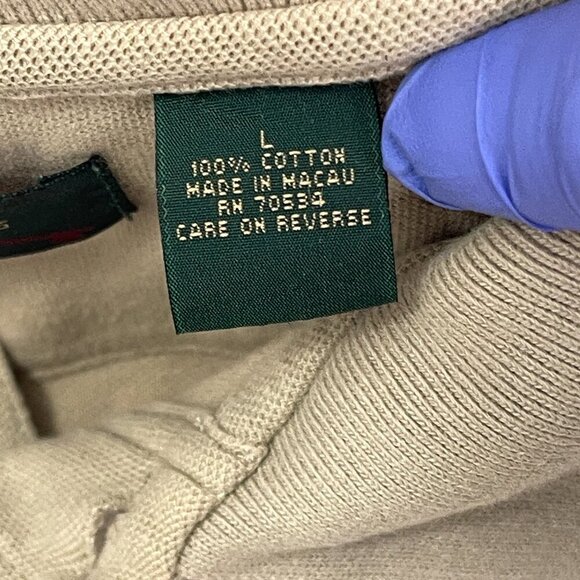 Orvis Men’s Large Shooting Shirt Hunting Beige Hook And Loop Chest Pad Button Up - Picture 9 of 13